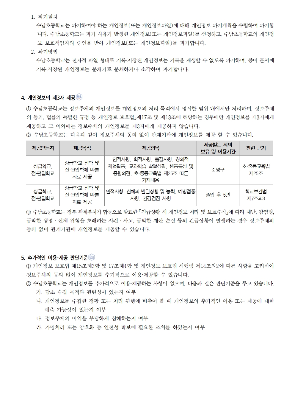 수남초등학교 개인정보 처리방침(2025.04)004