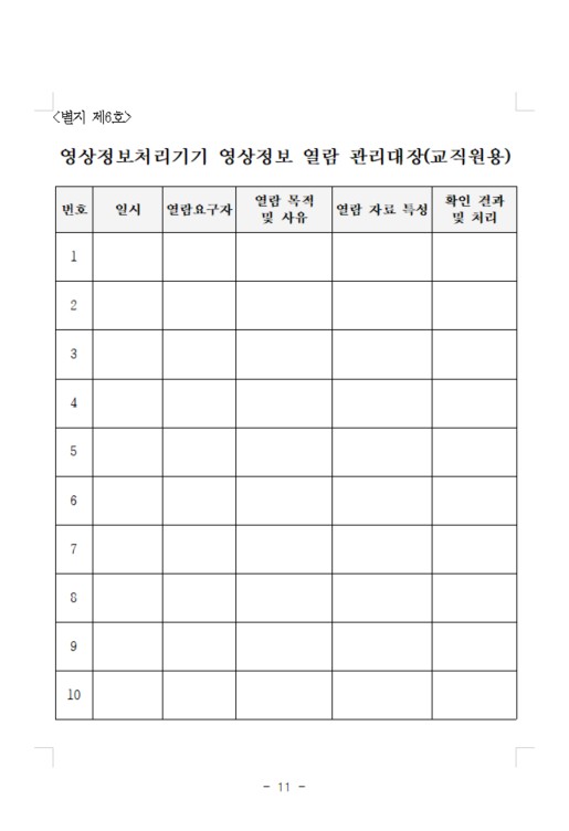 2026학년도 김포가온유치원 영상정보처리기기 운영, 관리 방침(홈페이지 공개용) 011