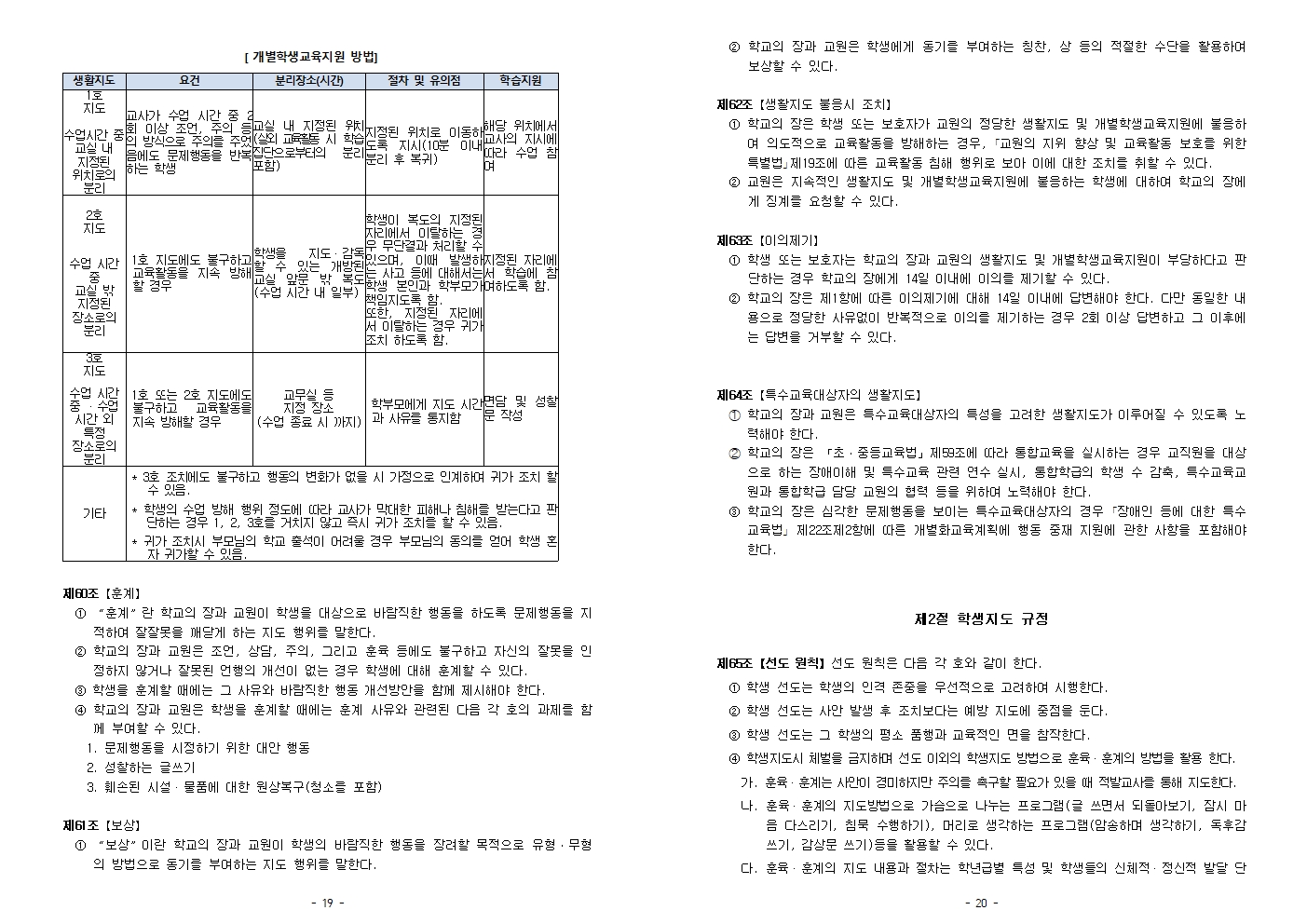 2026학년도 풍무중학교 학생생활규정(2026. 7 .8. 개정)(최종)010