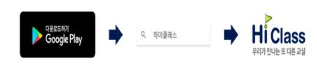 앱스토어 혹은 플레이스토에서 하이클래스 앱 검색