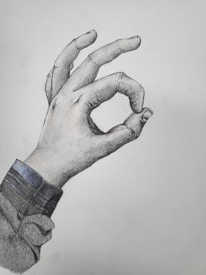 양도중 <drawing of hand>