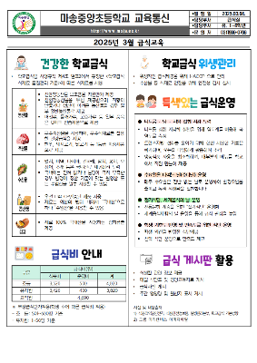 2025년 1분기 학생 영양식생활교육